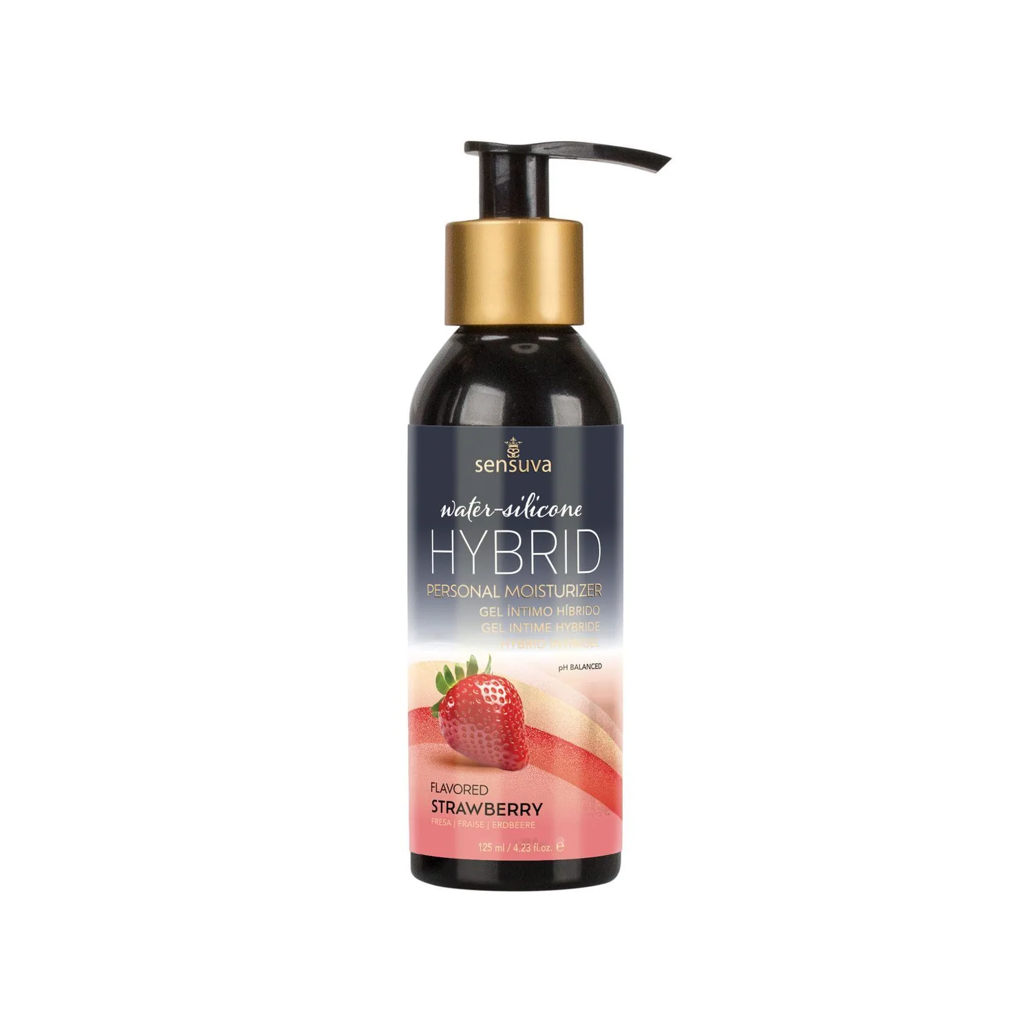 Змазка водно-силіконова Sensuva Hybrid Strawberry 125ml 3 Змазка водно-силіконова Sensuva Hybrid Strawberry 125ml