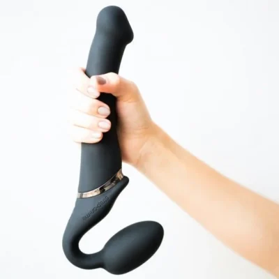 Зображення Безремінний страпон з вібрацією Strap-On-Me Vibrating Black M