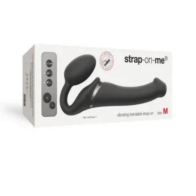 Зображення Безремінний страпон з вібрацією Strap-On-Me Vibrating Black M