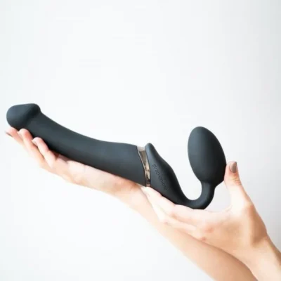 Зображення Безремінний страпон з вібрацією Strap-On-Me Vibrating Black M