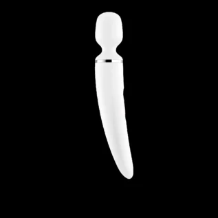 Вібромасажер Satisfyer Wand-er Woman (White/Chrome) XXL - Зображення 3