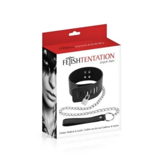 Alternative view of Нашийник з повідцем Fetish Tentation Padlock and Leash