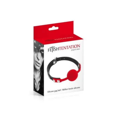 Alternative view of Класичний кляп з силіконовою кулькою Fetish Tentation Silicone Gag Ball Red