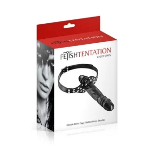 Alternative view of Кляп з подвійним фалоімітатором Fetish Tentation Double Penis Gag