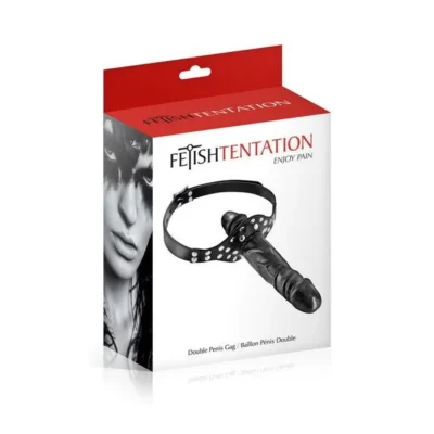 Зображення Кляп з подвійним фалоімітатором Fetish Tentation Double Penis Gag
