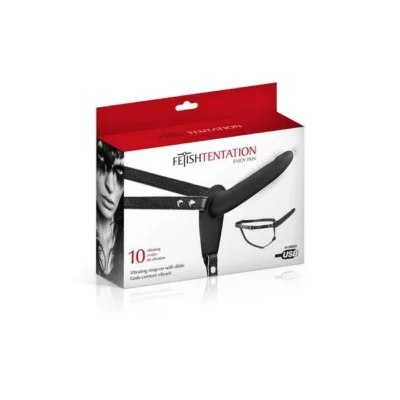 Зображення Страпон з вібрацією Fetish Tentation Vibrating Strap-On with Dildo Black
