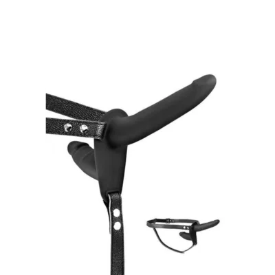 Подвійний страпон Fetish Tentation Strap-On with Double Dildo Black