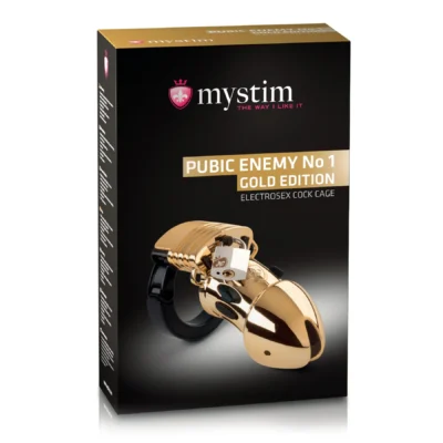 Зображення Клітка для члена з електростимуляцією Mystim Pubic Enemy No 1 - Gold Edition