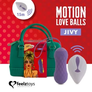Вагінальні кульки з масажем і вібрацією FeelzToys Motion Love Balls Jivy