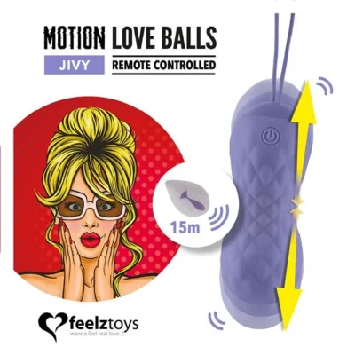 Alternative view of Вагінальні кульки з масажем і вібрацією FeelzToys Motion Love Balls Jivy