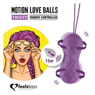 Alternative view of Вагінальні кульки з масажем і вібрацією FeelzToys Motion Love Balls Twisty