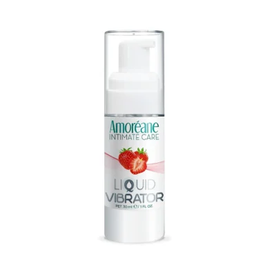 Лубрикант з ефектом вібрації Amoreane Med Liquid Vibrator Strawberry 30ml