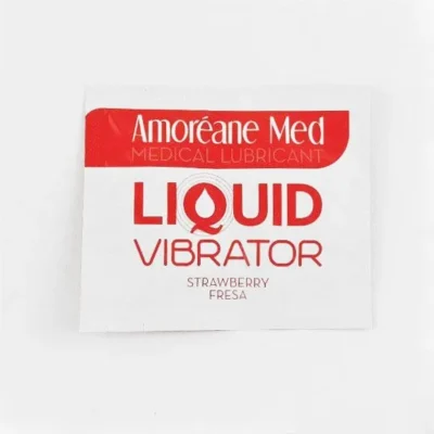 Пробник лубриканта з ефектом вібрації Amoreane Med Liquid Vibrator Strawberry 2ml