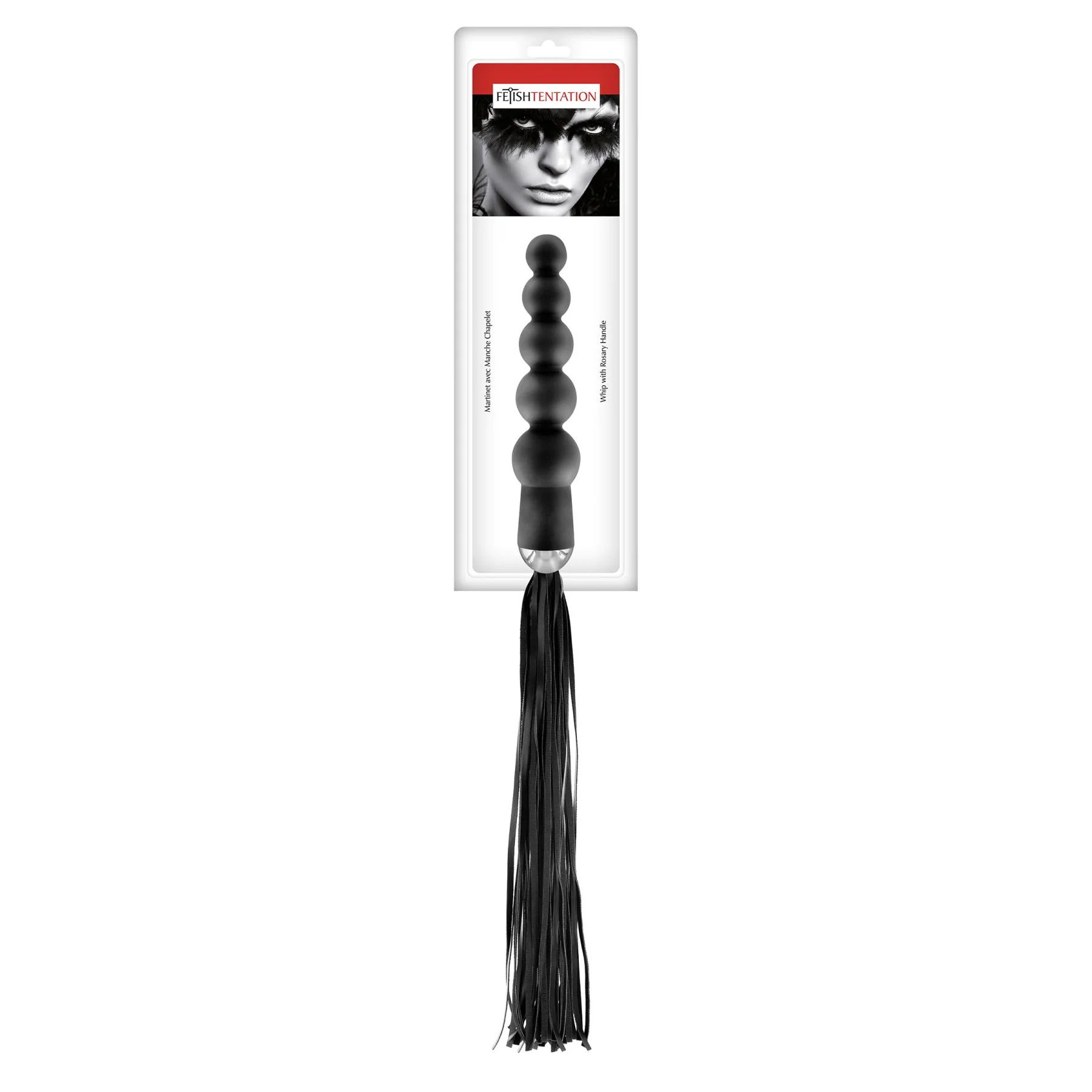 Флогер з ручкою - анальним намистом Fetish Tentation Whip with Rosary Handle 4 Флогер з ручкою - анальним намистом Fetish Tentation Whip with Rosary Handle - Зображення 2