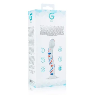 Зображення Скляний дилдо з вигинами і малюнком Gildo Glass Dildo No. 3