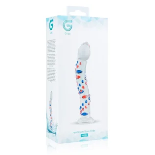 Зображення Скляний дилдо з вигинами і малюнком Gildo Glass Dildo No. 3
