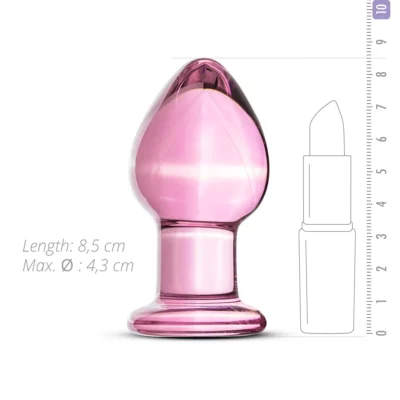 Зображення Рожева анальна пробка зі скла Gildo Glass Buttplug