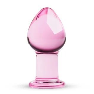 Рожева анальна пробка зі скла Gildo  Glass Buttplug
