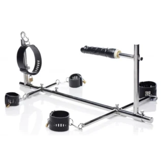 Конструкція для фіксації з фалоімітатором Imprisoned Metal Stockade with Dildo