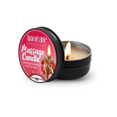 Масажна свічка "Полуниця в шампанському" Amoreane Sparkling Strawberry 30ml