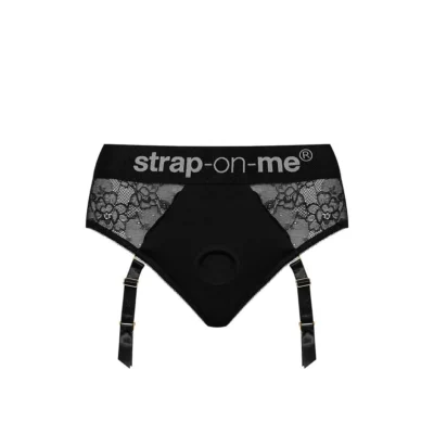 Зображення Мереживні труси для страпону з підв'язками для панчох Strap-On-Me DIVA HARNESS M