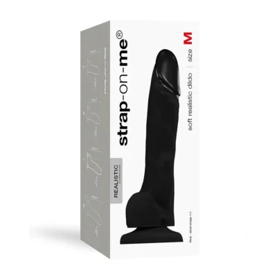 Зображення Реалістичний фалоімітатор Strap-On-Me SOFT REALISTIC DILDO Black - Size M