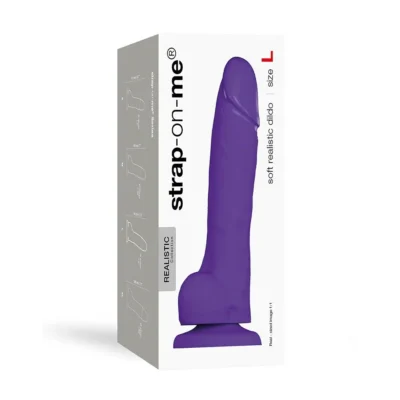 Зображення Реалістичний фалоімітатор Strap-On-Me SOFT REALISTIC DILDO Violet - Size L