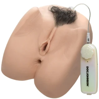 Зображення Мастурбатор з вібрацією Doc Johnson Sasha ULTRASKYN Deep Penetration Vibrating Pussy&Ass