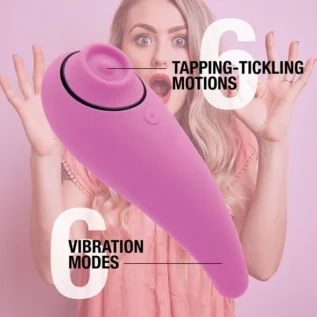 Зображення Пульсатор для клітора плюс вібратор FeelzToys - FemmeGasm Tapping & Tickling Vibrator Pink