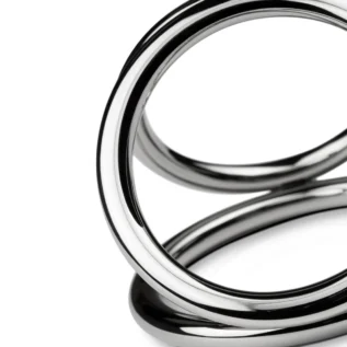 Зображення Потрійне ерекційне кільце Sinner Gear Unbendable – Triad Chamber Metal Cock and Ball Ring – Large