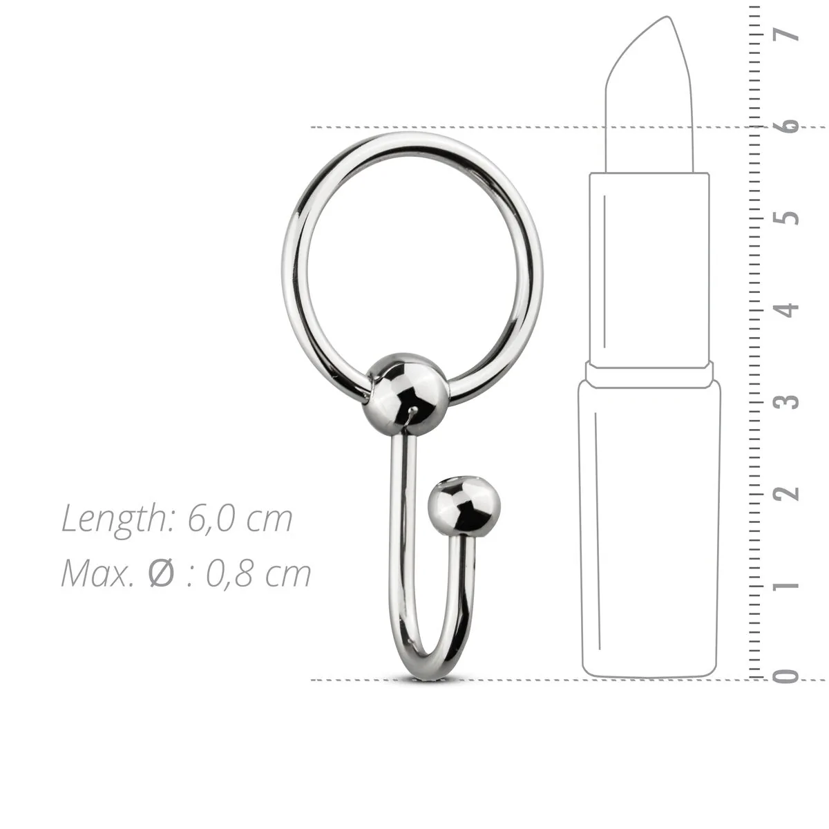 Уретральна вставка з кільцем Sinner Gear Unbendable - Sperm Stopper Solid 3,2cm 7 Уретральна вставка з кільцем Sinner Gear Unbendable - Sperm Stopper Solid 3,2cm - Зображення 5