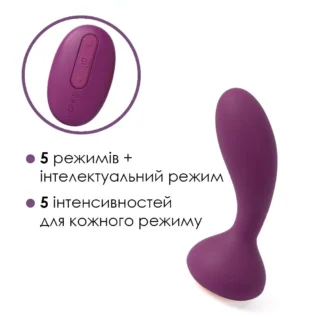 Зображення Масажер простати та вібратор точки G з пультом Svakom Julie Violet