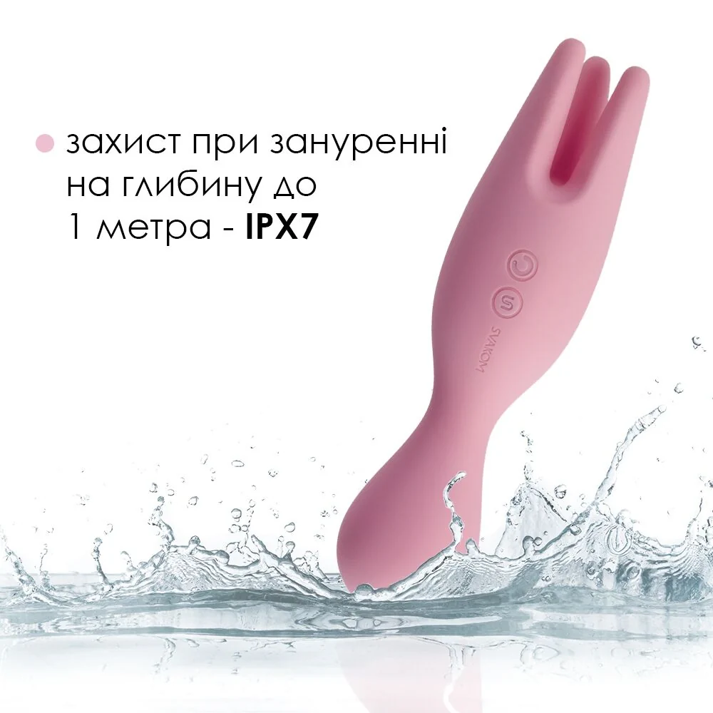 Подвійний вібратор для чутливих зон Svakom Nymph Pale Pink 7 Подвійний вібратор для чутливих зон Svakom Nymph Pale Pink - Зображення 5