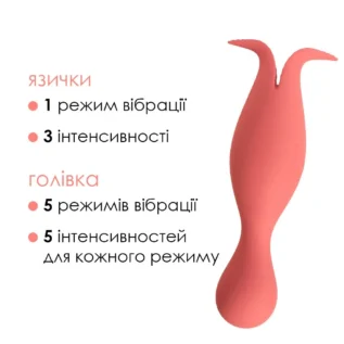 Подвійний вібратор точки G із язичками для клітора Svakom Siren Coral 11 Зображення Подвійний вібратор точки G із язичками для клітора Svakom Siren Coral