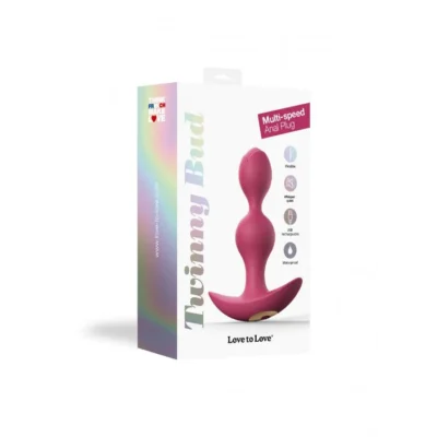 Зображення Анальний стимулятор, гнучкий з вібрацією Love To Love TWINNY BUD Plum