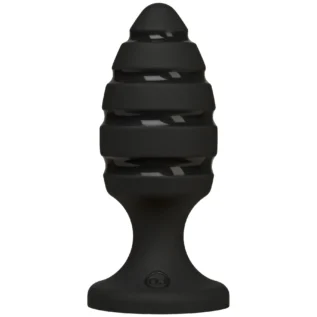 Анальний плаг зі спіральним каналом Doc Johnson Platinum Premium Silicone — The Blast Black