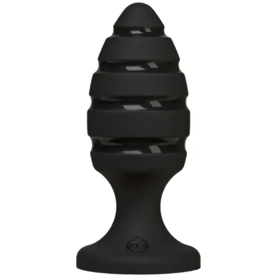 Анальний плаг зі спіральним каналом Doc Johnson Platinum Premium Silicone — The Blast Black