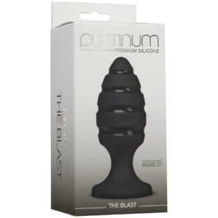 Alternative view of Анальний плаг зі спіральним каналом Doc Johnson Platinum Premium Silicone — The Blast Black