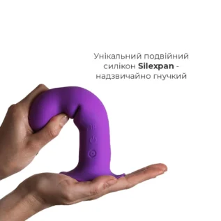 Зображення Двошаровий ділдо з вібрацією Adrien Lastic Hitsens 3 Purple