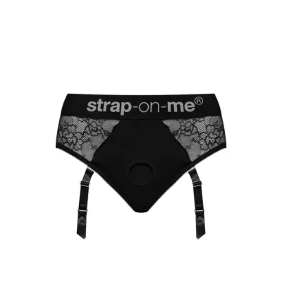 Зображення Мереживні труси для страпону з підв'язками для панчох Strap-On-Me DIVA HARNESS XL