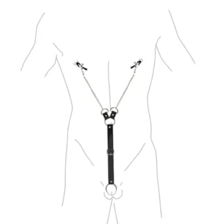Зображення Затискачі для сосків з фіксацією на пенісі Art of Sex – Nipple Clamps for Men