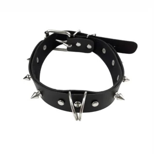 Alternative view of Нашийник з шипами та повідцем Art of Sex - Collar Spikes and Leash