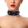 Зображення Ошейник из натуральной кожи со стразами и кольцом Art of Sex - Collar Ring