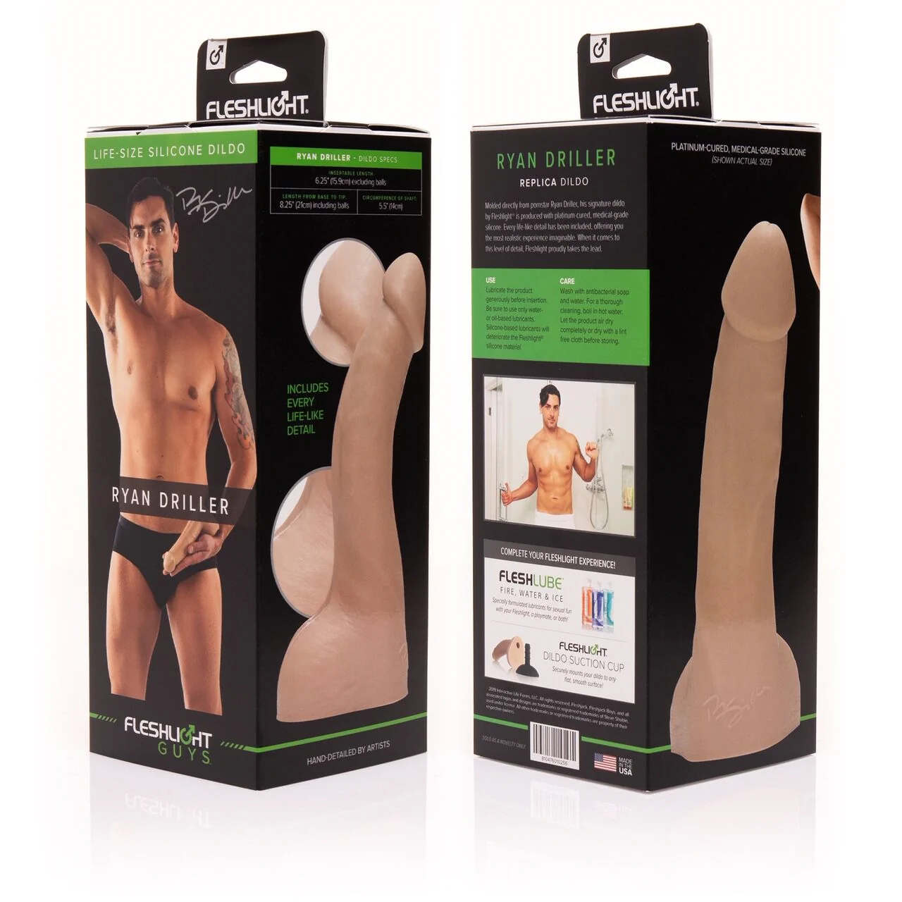 Фалоімітатор Fleshlight Guys: Ryan Driller Dildo 4 Фалоімітатор Fleshlight Guys: Ryan Driller Dildo - Зображення 2
