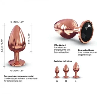Зображення Металева анальна пробка із прикрасою у вигляді кристалу Dorcel - Diamond Plug