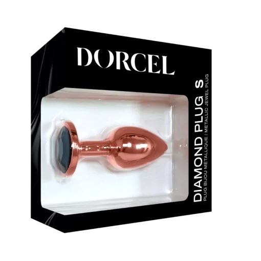 Металева анальна пробка із прикрасою у вигляді кристалу Dorcel - Diamond Plug Rose Gold S - Зображення 5