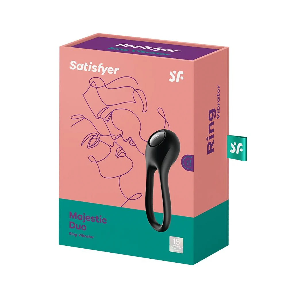 Ерекційне кільце з вібрацією Satisfyer Majestic Duo для члена та мошонки 7 Ерекційне кільце з вібрацією Satisfyer Majestic Duo для члена та мошонки - Зображення 5