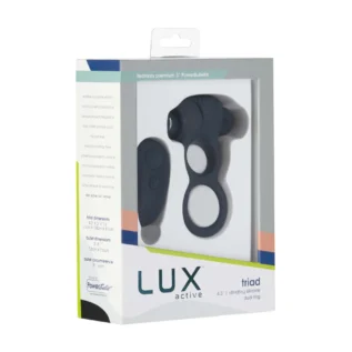 Подвійне ерекційне кільце з вібрацією Lux Active-Triad - Vibrating Dual Cock Ring 19 Зображення Подвійне ерекційне кільце з вібрацією Lux Active-Triad - Vibrating Dual Cock Ring