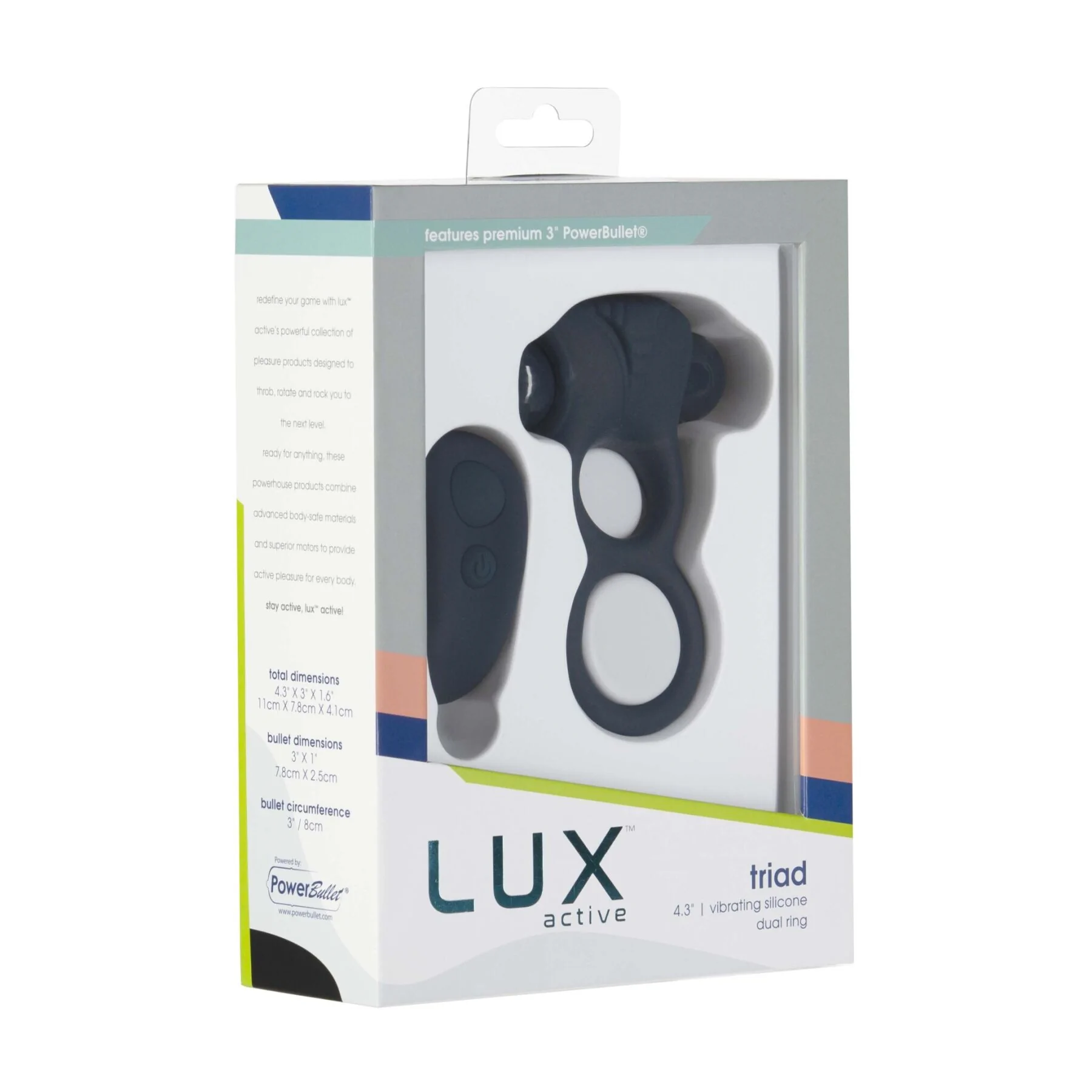Подвійне ерекційне кільце з вібрацією Lux Active-Triad - Vibrating Dual Cock Ring 11 Подвійне ерекційне кільце з вібрацією Lux Active-Triad - Vibrating Dual Cock Ring - Зображення 9