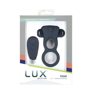 Подвійне ерекційне кільце з вібрацією Lux Active-Triad - Vibrating Dual Cock Ring 17 Зображення Подвійне ерекційне кільце з вібрацією Lux Active-Triad - Vibrating Dual Cock Ring